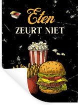 Stickers muraux - Nourriture - Vintage - Citation - Zwart - 30x40 cm - Film Adhésif - Cadeau Femme - Cadeau Homme
