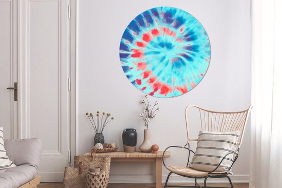 WallCircle - Tableau - Summer Tie Dye Xxl - Multicolore - 120 X 120 Cm