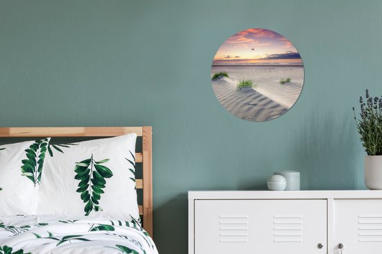 WallCircle - Wall Circle - Wall Circle - Pays- Nederland - Plage - Ciel - Aluminium - Dibond - 30x30 cm - Intérieur et Extérieur