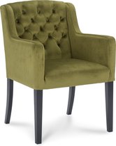 Icon Living - Eetkamerstoel Cameron - Velvet Mosterd Groen