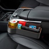 Armleuning Auto-organizer met 2 USB poorten - zilver