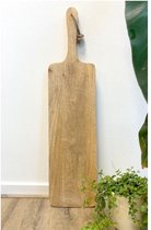 Lange serveerplank 83cm mango hout - broodplank - tapas plank - borrelplank - hout mango  83x20x2cm met touw