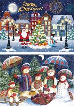 2 in 1 legpuzzel - Merry Christmas - Kerstpuzzel - 2 x 500 stukjes - 36,1 x 48,8 cm