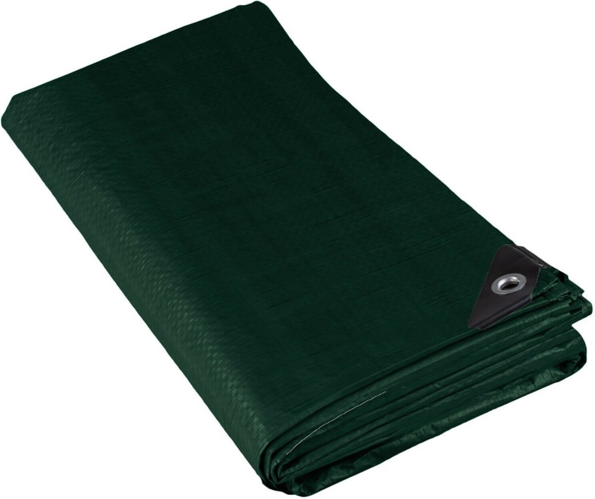 Heavy Duty Afdekzeil Beschermhoes Afdekhoes - Universele Zeildoek Cover Hoes - Regenhoes Afdekzeil - Dekzeil - Bouwzeil Zeil Doek - Voor Zwembad/Tuinmeubelen/Voertuig/Tuin/Fietsen/Zandbak/Aanhangwagen - 140g/m² - Extra Dik 12m2 - Groen 3x4 M — afbeelding 6
