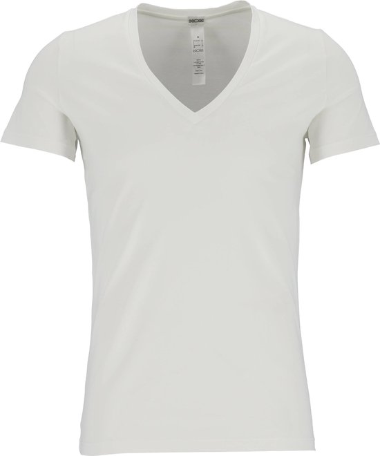 HOM Supreme Cotton tee-shirt (1-pack) - heren T-shirt V-hals - wit - Maat: XL