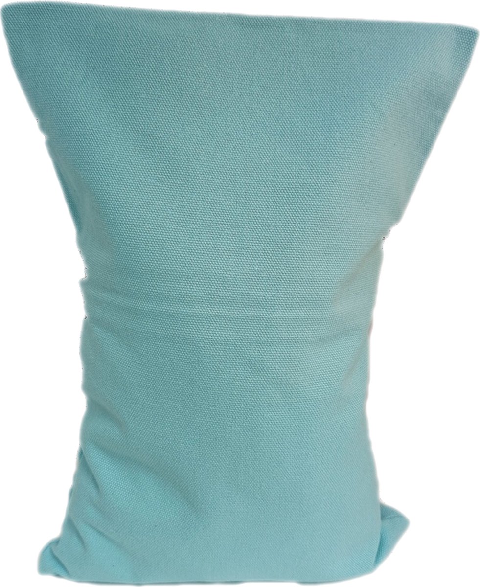 Goedkoopste Ecologisch Kersenpitkussen 30 x 20 cm (pastel blauw), voor soepele spieren en ontspanning - Licht Blauw - wasbaar hoesje