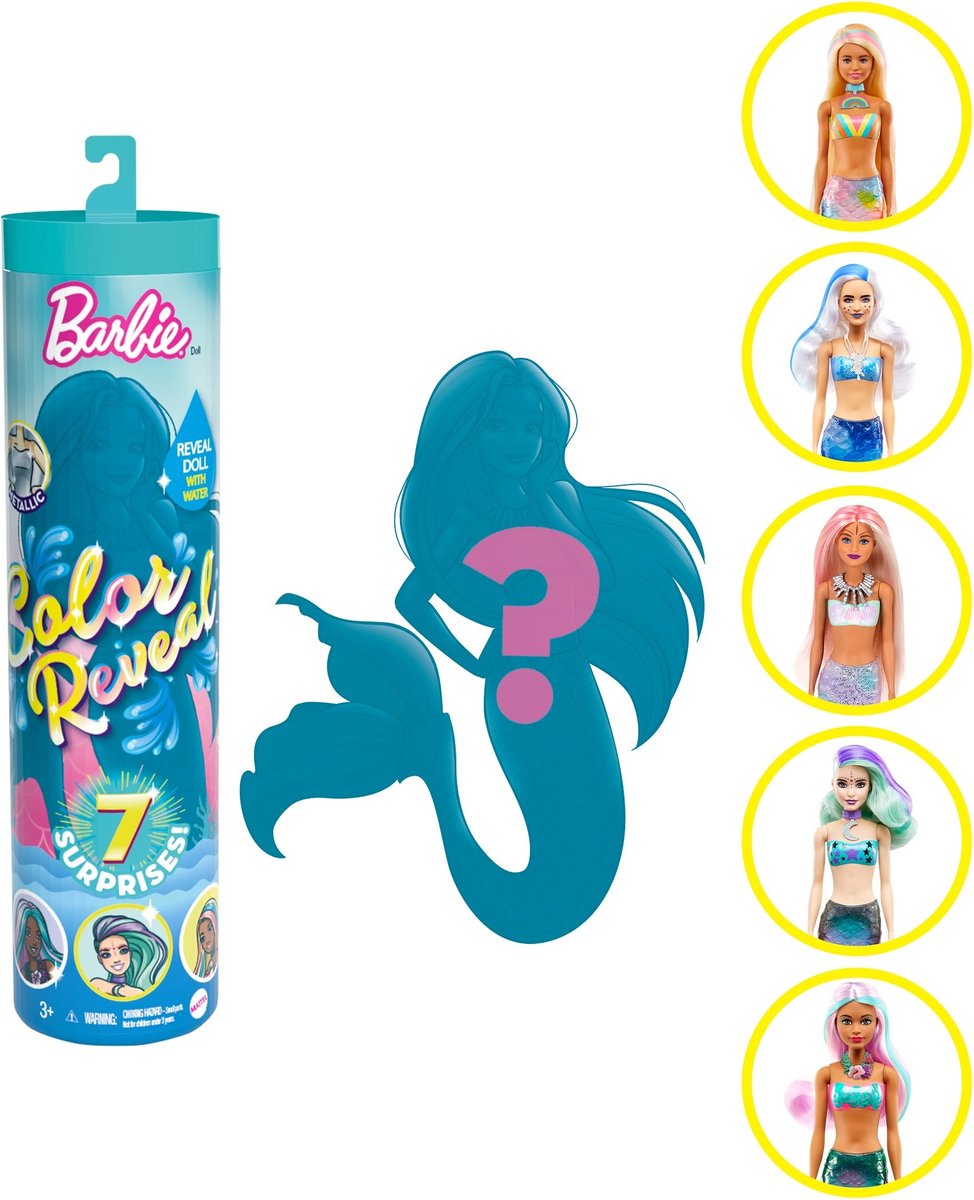 Barbie Colour Reveal Asst - Wave 4 - 'Mermaids'