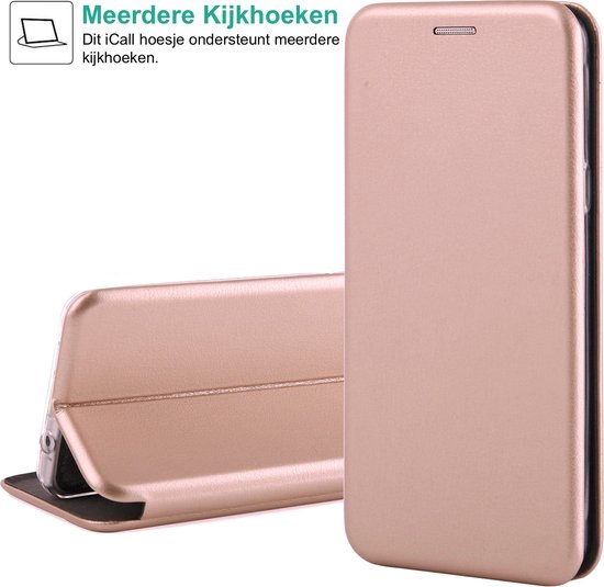 Étui pour iPhone 13 Pro - Étui portefeuille - Or rose - Avec protecteur d'écran complet et protecteur d'écran pour appareil photo