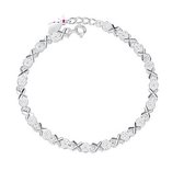 Bracelet en argent sterling 999 avec pierres de zircone