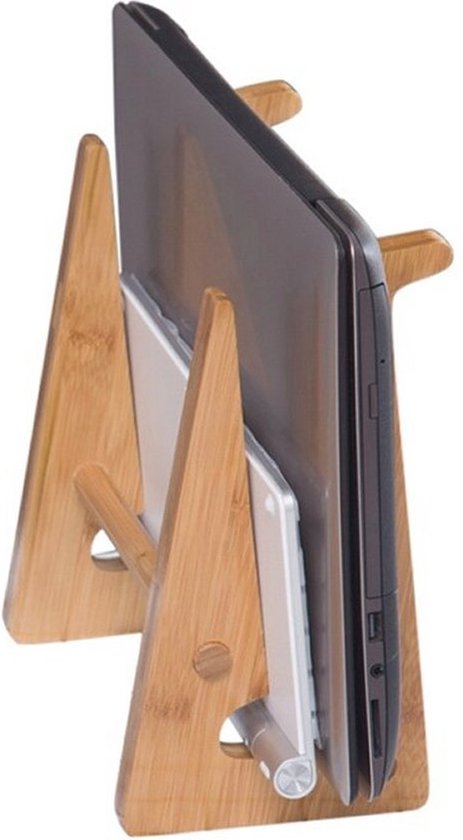 1pc Support d'ordinateur portable en bois support - Temu Belgium