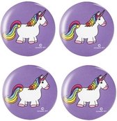 Button Eenhoorn 4,5 Cm | Paars | Set van 4 Unicorn Buttons