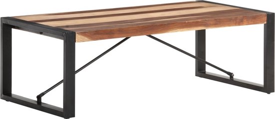 VidaXL Houten Salontafel - Industriële Stijl - 180 X 90 X 40 Cm Massief Acaciahout Rubberwood Sheesham Afwerking Tafel