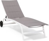 Blumfeldt Limala Tuinstoel - Ligstoel - Relaxstoel - rugleuning in 6 standen verstelbaar - 2 vielen - Draagkracht: max. 150 kg