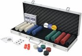 Luxe Pokerset - Inclusief Aluminium Pokerkoffer - 500 Casino Kwaliteit Pokerfiches - Chips - Poker kaarten - Pokersets - 500 Pokerchips - Originele Pokerset