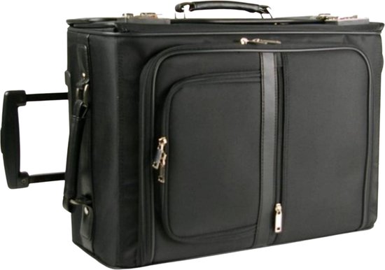 Zakelijke Handbagage Zwart - Laptopvak - Documentenvak - Businesstrolley -...
