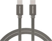 Swissten USB-C naar USB-C kabel voor o.a. Samsung - 1.2M - Grijs