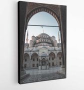Onlinecanvas - Schilderij - De Blauwe Moskee Art Verticaal Vertical - Multicolor - 80 X 60 Cm
