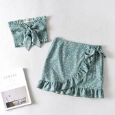 Emilie Scarves - combi set - bandeau top - rok - groen