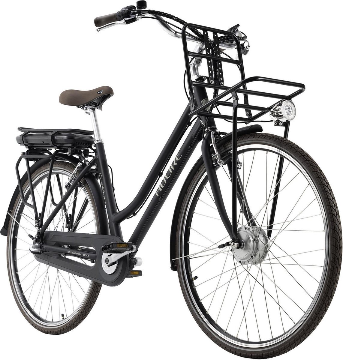 Adore Fiets (elektrisch) Pedelec e-bike stadsfiets 28 '' Cantaloupe zwart 49 cm