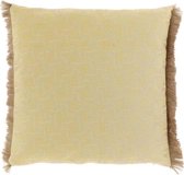 Unique Living | Kussen Fero 45x45cm soft yellow | Kussen woonkamer of slaapkamer