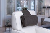 Finlandic hoofdkussen F05 Fango bruin, 50% traagschuim vulling, groot stoffen hoofdkussen voor relax fauteuil- luxe nekkussen met contragewicht voor sta op stoel- comfortabele hoofdsteun- in 