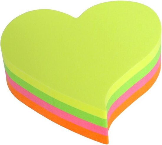 Post-it en forme de cœu