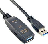 NÖRDIC USB3-EX15 USB actieve verlengkabel 3.1 - 5Gbp - 15m - Zwart