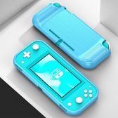 Geschikt voor Nintendo Switch Lite Hoesje Geborsteld TPU Flexibele Cover Blauw