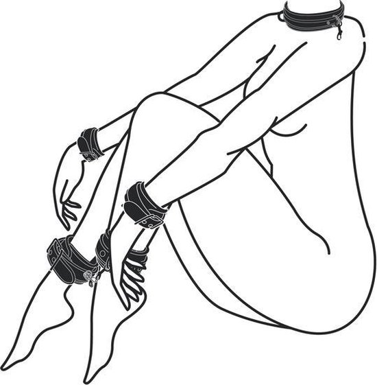 EasyToys Fetish Set Met Halsband Enkelboeien En Handboeien BDSM 