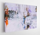 Onlinecanvas - Schilderij - Veelkleurige Vloeiende Abstracte Schilderkunst Art Horizontaal Horizontal - Multicolor - 115 X 75 Cm