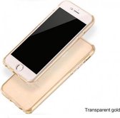 DrPhone iOS Smartphone 7+ (Plus) Hoesje - Dual TPU Case - 360 Graden Cover - 2 in 1 Case ( Voor en Achter) Transparant goud