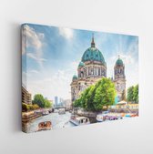 Berlijnse kathedraal. Duitse Berliner Dom. Een beroemde bezienswaardigheid op het Museumeiland in Mitte, Berlijn, Duitsland - Modern Art Canvas - Horizontaal - 150264563 - 115*75 H