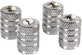Lampa Brilliant Series aluminium ventieldoppen met diamant 4 stuks zilver