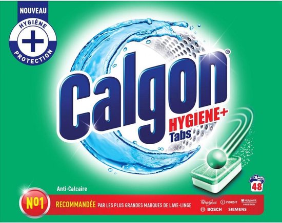 Calgon Anti-calcaire Hygiène plus pour Lave-linge 48 pastilles