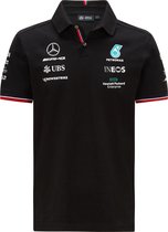 Mercedes - Mercedes Teamline Polo 2021 Zwart - Size : XS - Lewis Hamilton - Formule 1