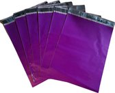 100 stuks - paarse webshop kleding verzendzakken - 25.5 x 33.1 cm poly mailers groot, verzendzakken enveloppen postzakken voor verpakking coax kledingzakken zelfklevend kleding gri