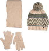 Kitti 3-Delig Winter Set | Muts met Fleecevoering - Sjaal - Handschoenen | 9-15 Jaar Jongens | Warmte-04 (K2180-09)