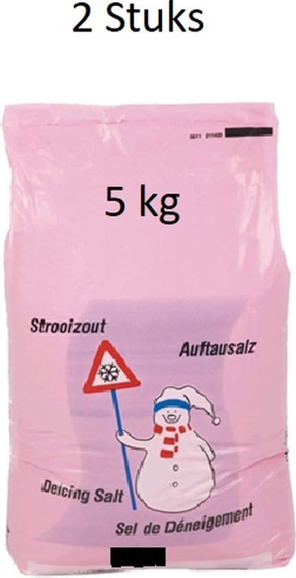 H&G Strooizout 5 kg – Bestrijdt sneeuw en gladheid - 2 stuks