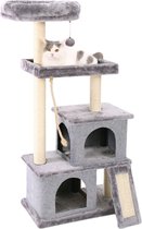 Happyment® Luxe Krabpaal voor Katten - Grijs - Zachte Kattenmand hangmat - Kattenspeelgoed - Geschikt voor kleine kittens - 127 CM