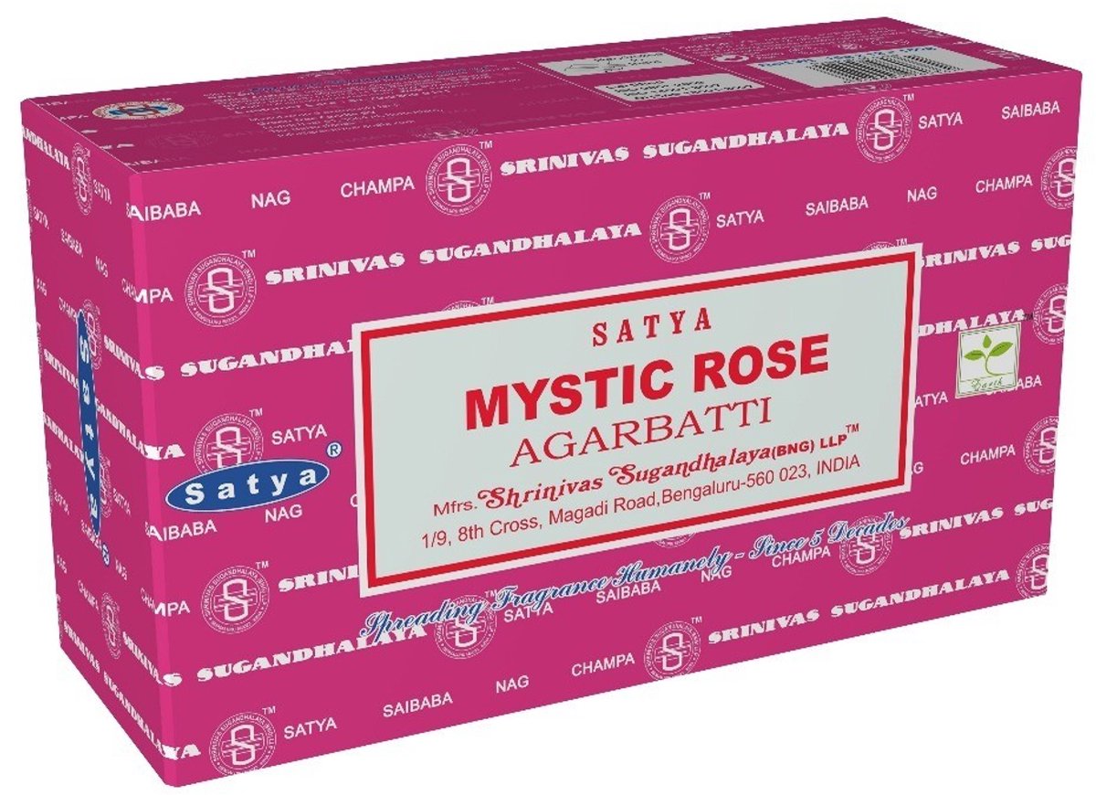 Satya Nag Champa Satya wierook - Mystic rose - 12 x 15 stokjes