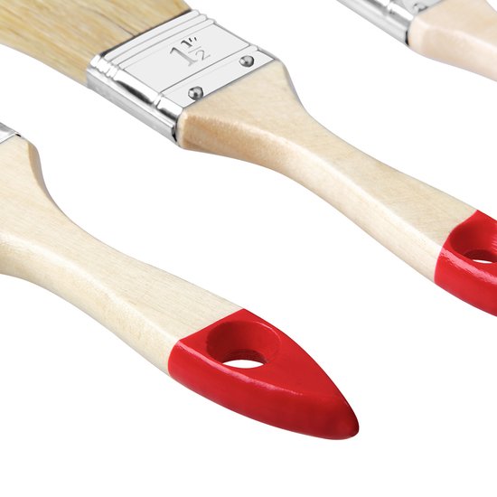 Baker Ross AT791 Thick Paint Brushes (12 Pieces) Craft Supplies, Paint Supplies and Drawing Supplies for Kids