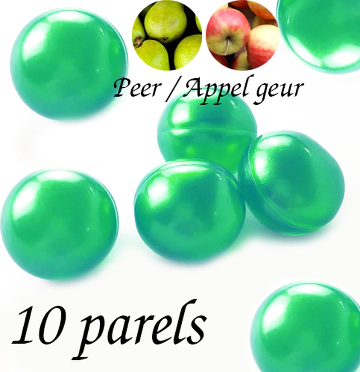 Badparels - 10 parels -Ronde badparels - Badparels voor in bad - badzout - Appel geur Groen - bruisballen voor bad - Heerlijke badparels met Sinas geur