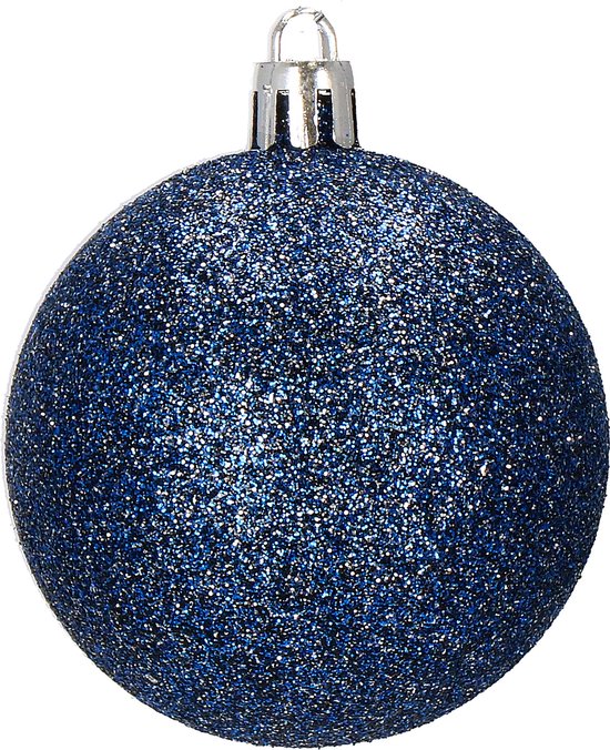 Boules de Boules de Noël Springos | Décorations de Noël | Incassable | 77 pièces | Bleu marine