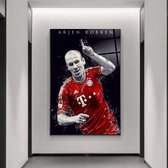 Wallyard - Arjen Robben - Wall art - 60x90 cm - premium glass - inlc. muur bevestiging