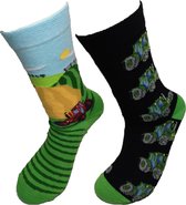 Verjaardag cadeautje voor vrouw - Blauwe vogel sokken - Sokken - Leuke sokken - Vrolijke sokken - Luckyday Socks - Sokken met tekst - Aparte Sokken - Socks waar je Happy van wordt
