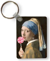 Sleutelhanger - Meisje met de parel - Vermeer - Lolly - Uitdeelcadeautjes - Plastic
