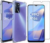 Oppo A16 / A16s Hoesje - Transparant Backcover Shockproof Case + Glas Screen Protector