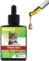 Ontworming kat - 100% natuurlijk - voedingssupplement - made in Holland - tegen wormen bij katten - 30ml - veilig en effectief