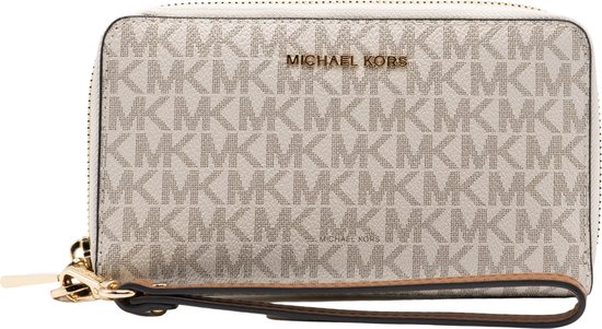 Michael Kors LG Flat Case Portemonnee - Vanilla | bol.com
