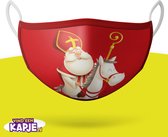 Klein(er) Sintkapje Sinterklaas op paard | Mondkapje voor kinderen | Sinterklaas mondkapjes | Sinterklaas Mondmaskers | Sint kapjes | Sint Nicolaas